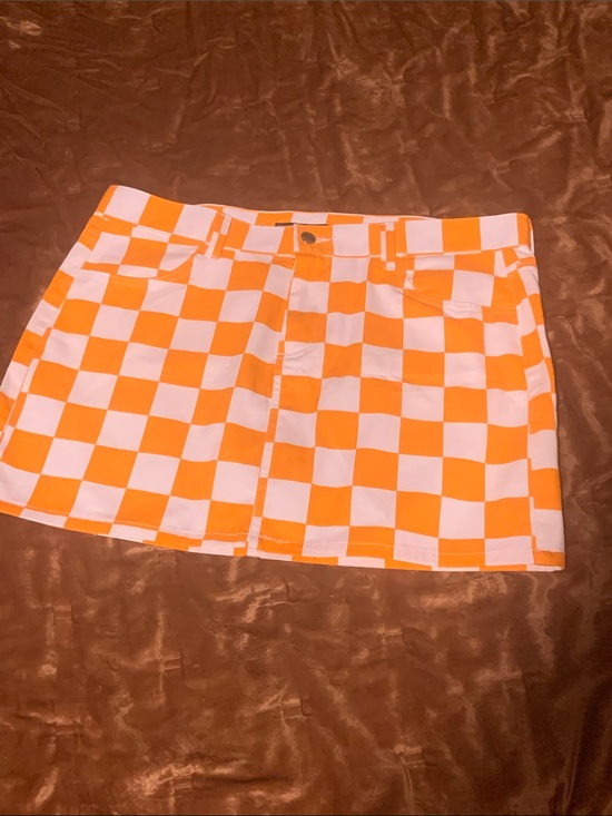 Game Bibs Dresses & Skirts - UTK Volunteers Checkerboard Mini Skirt in Orange and White